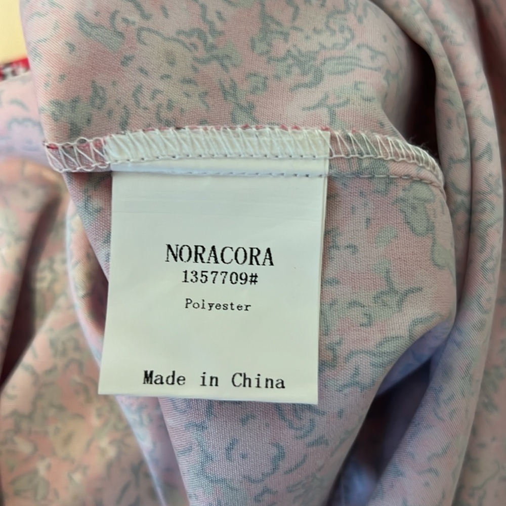 Nora Cora Women Pink Floral V Neck Three Quarter Sleeve Comfy Casual Size XL - Picture 7 of 8